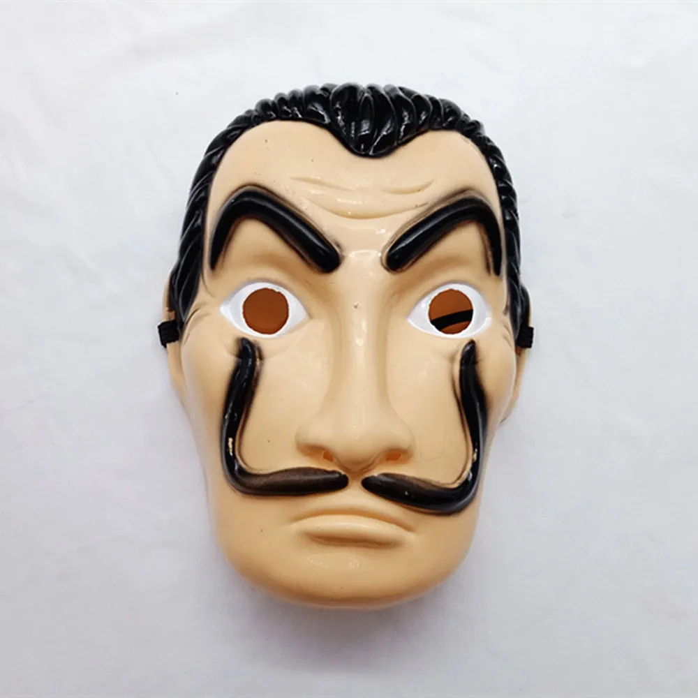 Вечерние Маски-бороды Dali Пластиковые Хэллоуин бумажный дом La Каса де Papel Маска Косплей украшения Маскарад забавные инструменты Новые Маски