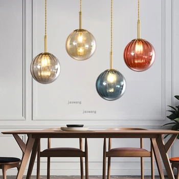 

Nordic LED Glass Pendant Lamp Lights Lustre Suspension Modern Pendant Lamp Decor Hanglamp Restaurant Chandelier Light Fixtures