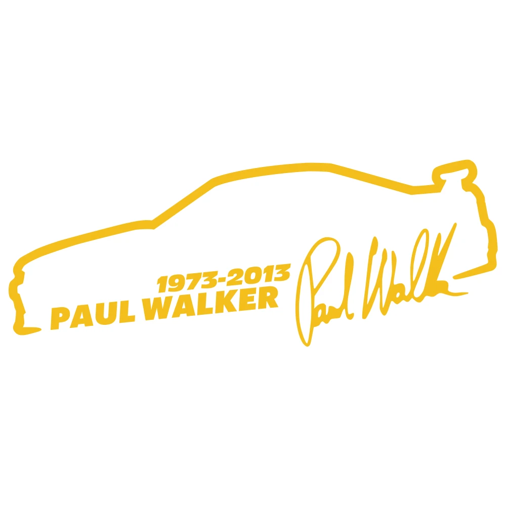 thumbnail image 1 of Pegatina de vinilo para coche, 13 x 5 cm, Paul Walker, Rápido y furioso, pegatina reflectante de moda para coche, pegatinas divertidas en 3D, calcomanías para estilizar el coche, 1 of 5