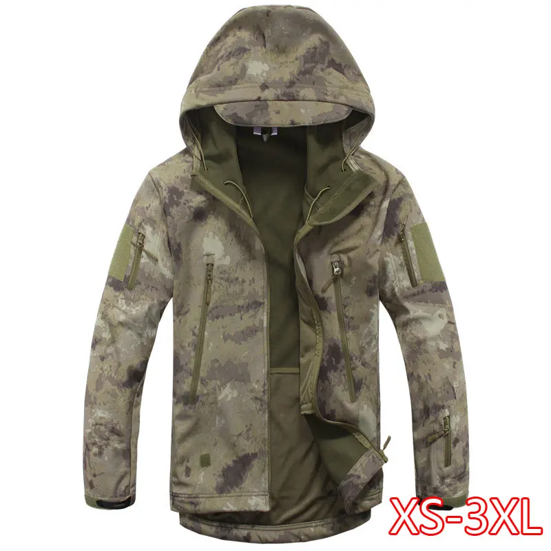 

Tactical Softshell Camouflage Jacket Set Men Army Windbreaker Waterproof Hunting Clothes Set Military Jacket and Pants