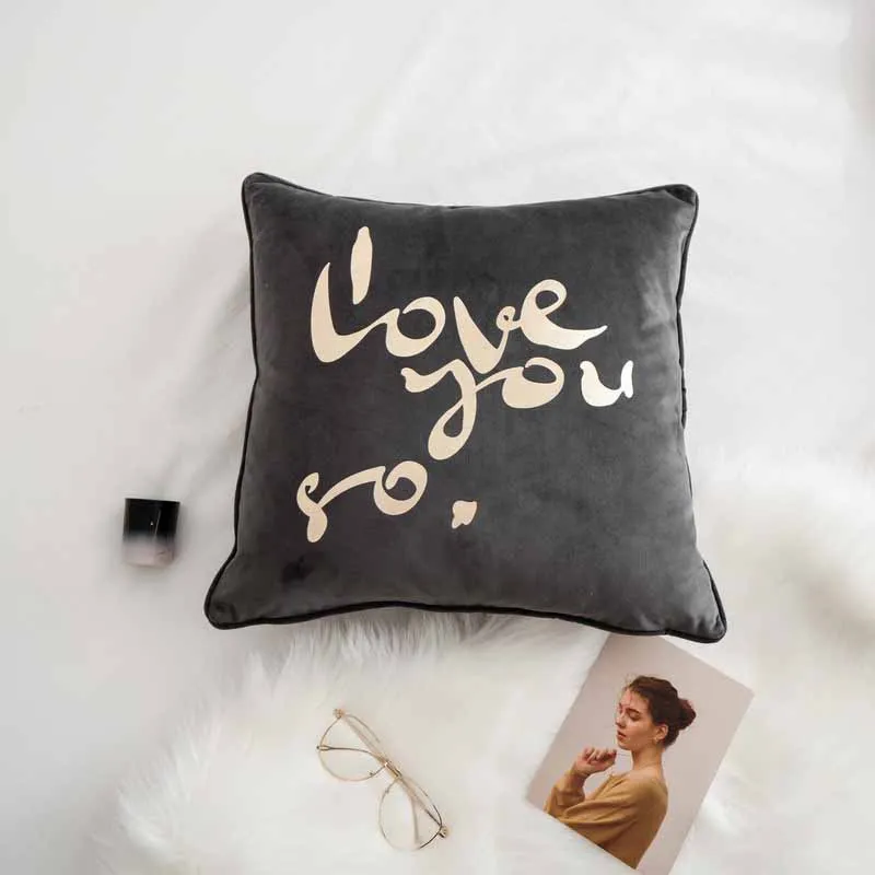 gray pillowcase Креативный квадратный мягкий бросок диванная подушка под спину детская плюшевая кукла детские игрушки подарок на день рождения автомобиль декоративная подушка для дома - Цвет: gray pillowcase