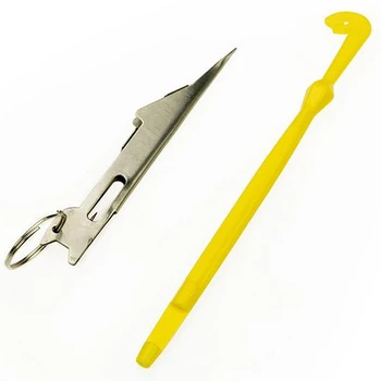 

2 Pcs / Set Easy Hook Loop Tool Tie High-speed Knot Tying Tool for Fly Fishing Hook