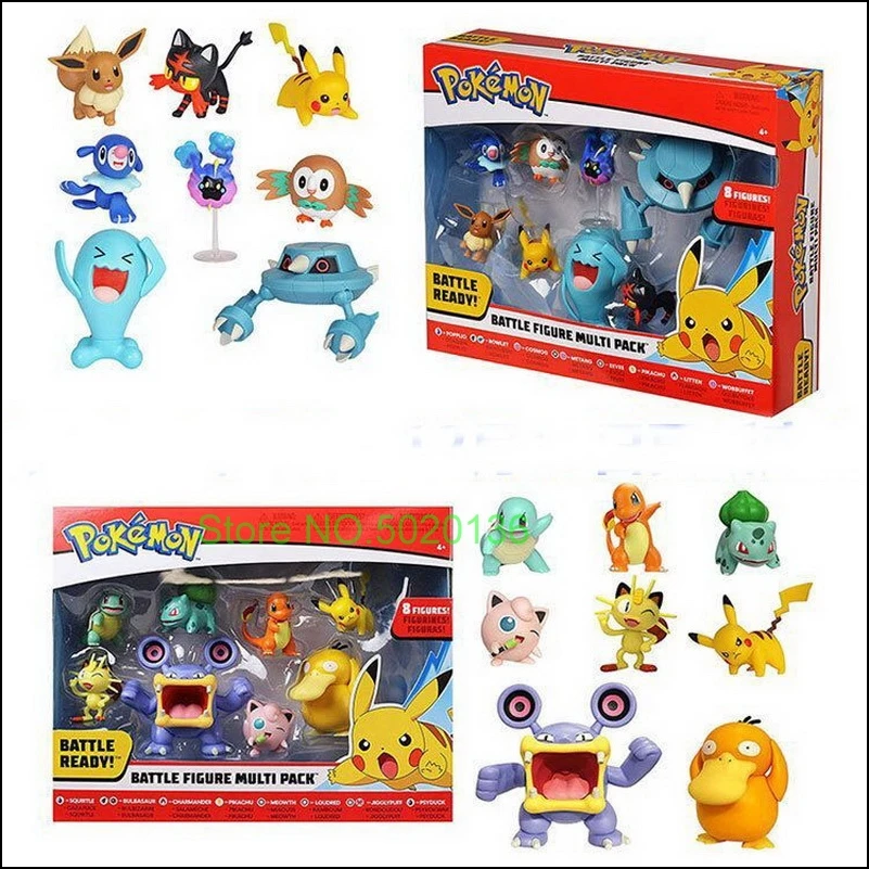 Figurines Pokemon, 8 pièces/ensemble, jouet, modèle Pikachu, monstres de  poche, jouets, cadeau zhangyuxiang LED