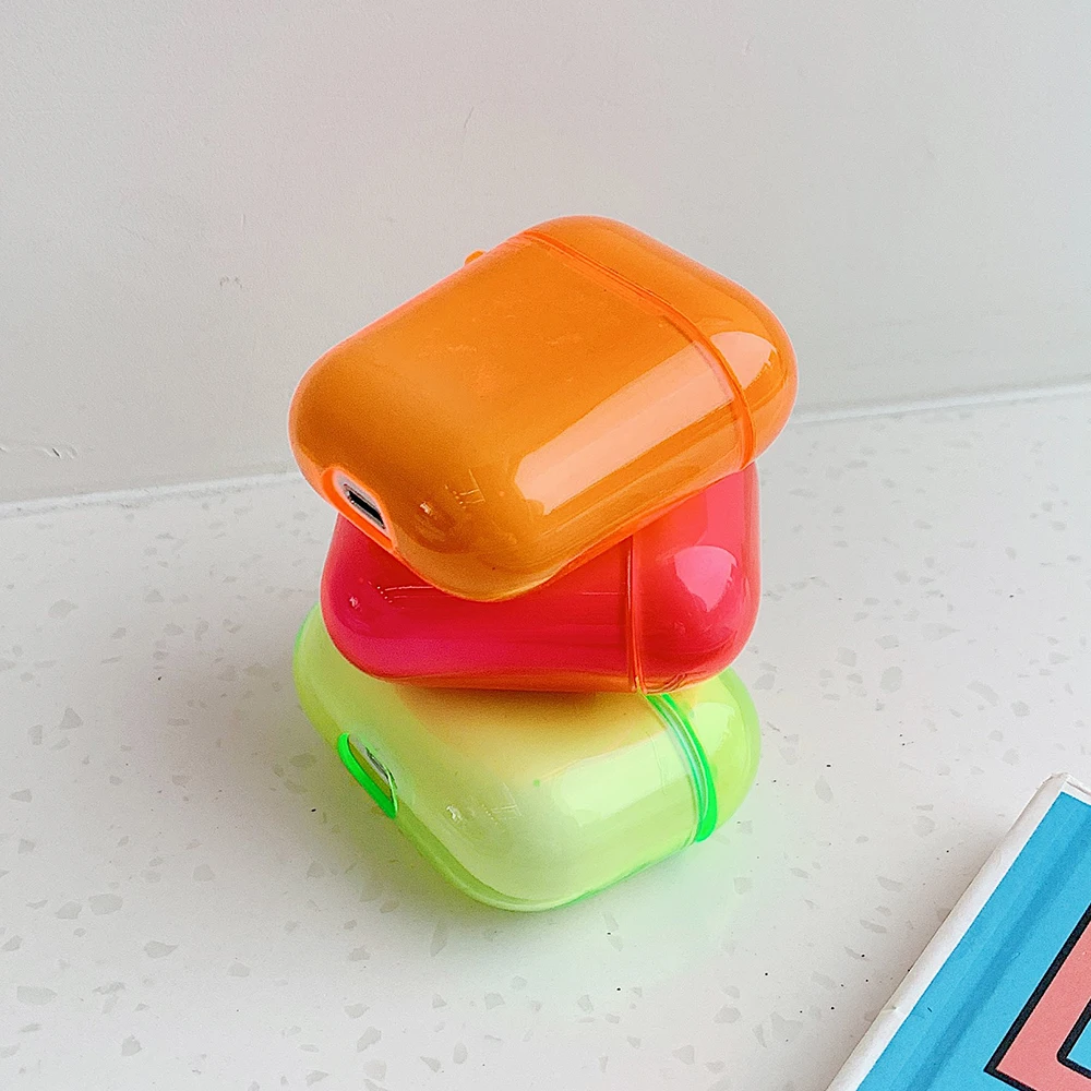 Футляр для наушников SUYACS AirPods 3 2 1 жесткий однотонный чехол из ПК милый
