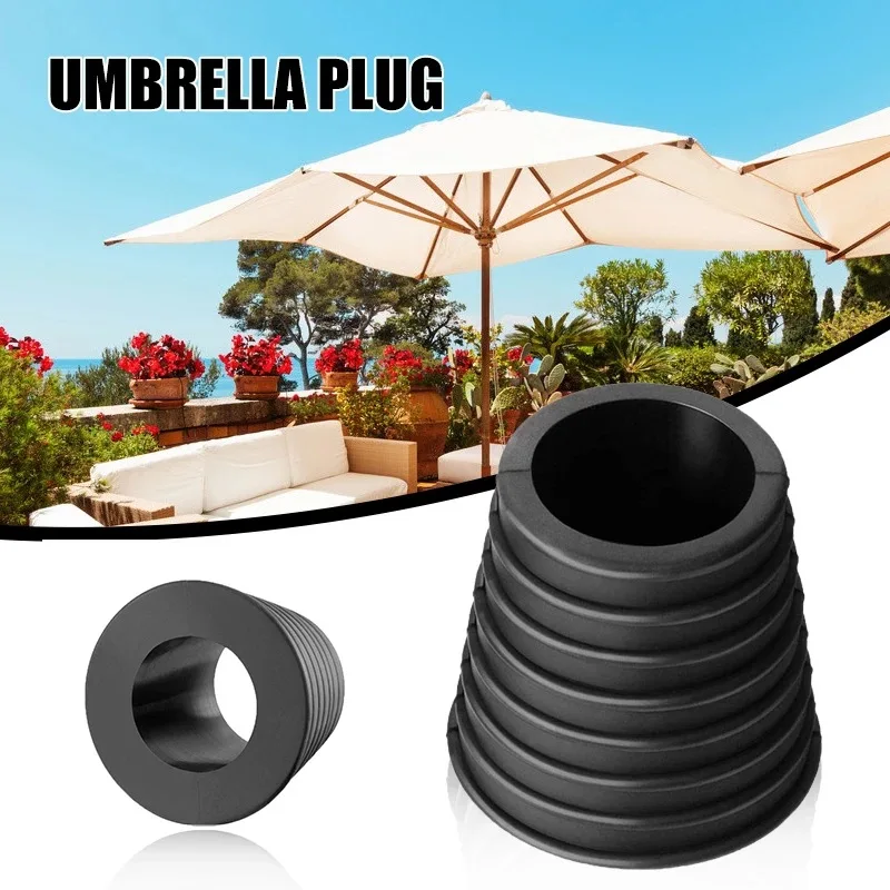 Umbrella Pole Diameter 1 1/2 Inch/ 38 mm Dark Brown Pelopy Umbrella Cone Wedge for Patio Table Hole Opening or Parasol Base Stand 1.8 to 2.4 Inch 