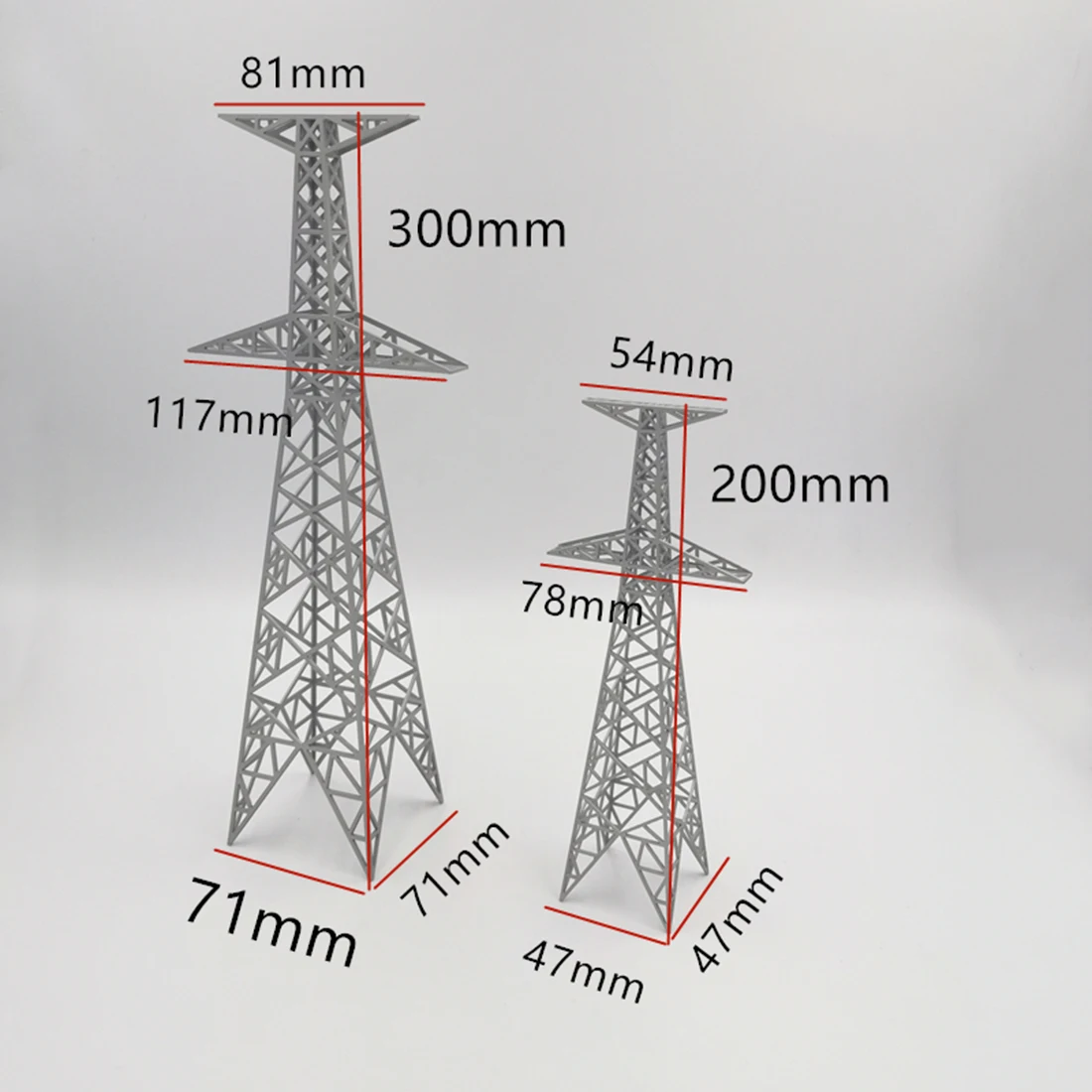 NFSTRIKE 20X4,7X4,7 см/30X7,1X7,1 см DIY Песочная настольная башня Модель Высокое напряжение передачи башня украшения-серебристо-серый