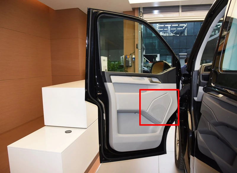 Для VW Volkswagen транспортер(T6) Caravelle Нержавеющая сталь Динамик крышка внутренняя отделка боковой двери стерео ободок