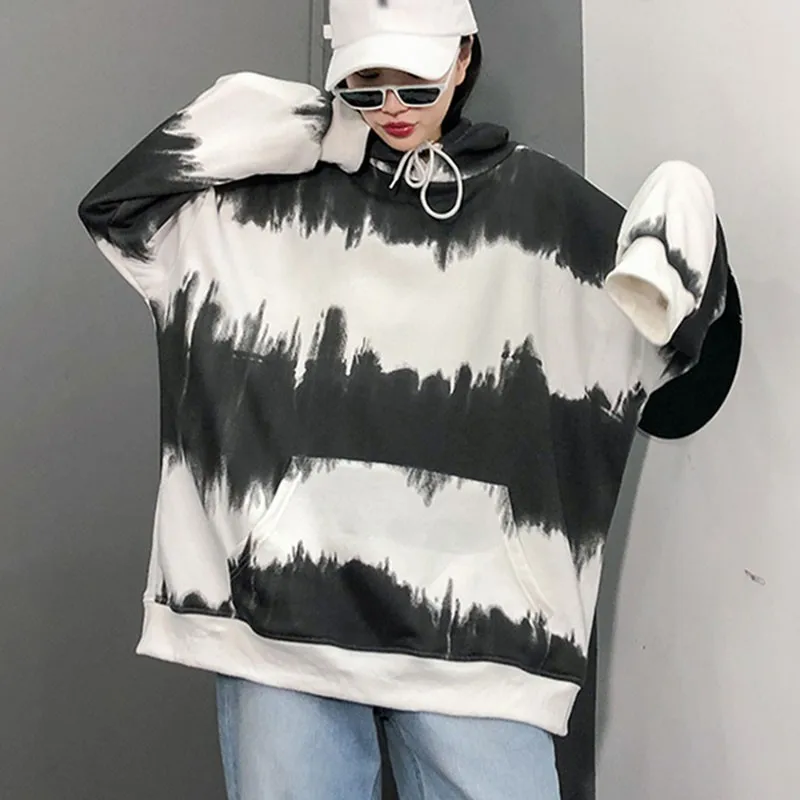 Tie-dye Gradient Color Pullover Sweater Women