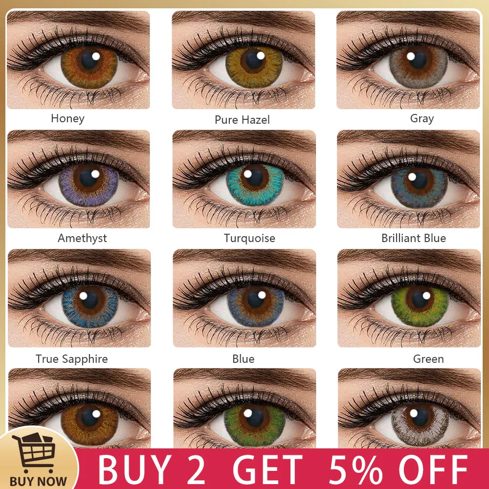 Lentillas de colores para Anime, maquillaje de belleza para ojos, nórdico, Color azul mitológico, 1 par (2 uds.)