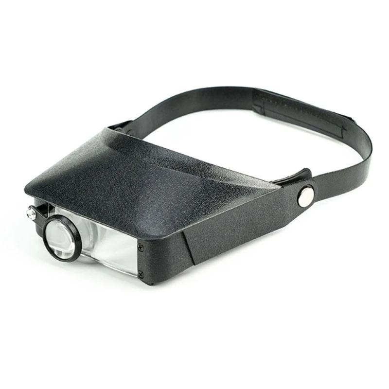 Premium Head-Worn LED Lighted Headband Magnifier, Visor Style