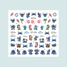 

3D Disney Cartoon DIY Princess 10 Pack Nail Art Sticker Pinocchio Mickey Stitch Nail Slider Nail Art Decoration Decal