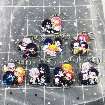 

35Styles Demon Slayer Kimetsu No Yaiba Keychain Tanjirou Nezuko Zenitsu Giyuu Inosuke Genya Acrylic Keyring Cute fun Key Chains