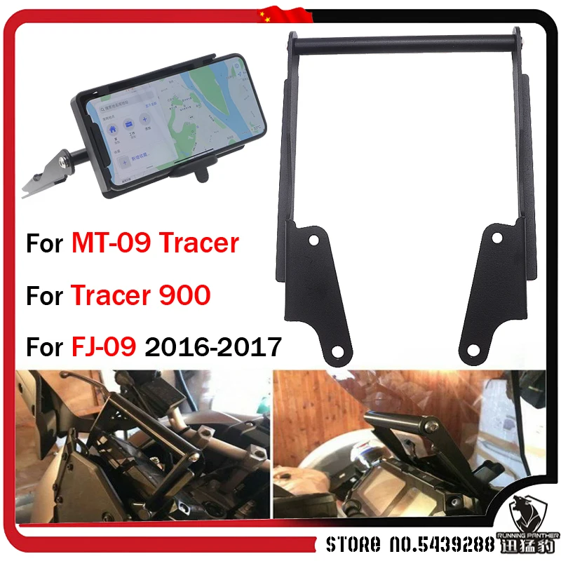 Staffa Di Navigazione Del Telefono Mobile Di Ricarica Usb E Di Ricarica Senza Fili Del Telefono Di Ricarica Per Yamaha Mt-09 Tracer 900 Fj-09 2016-201
