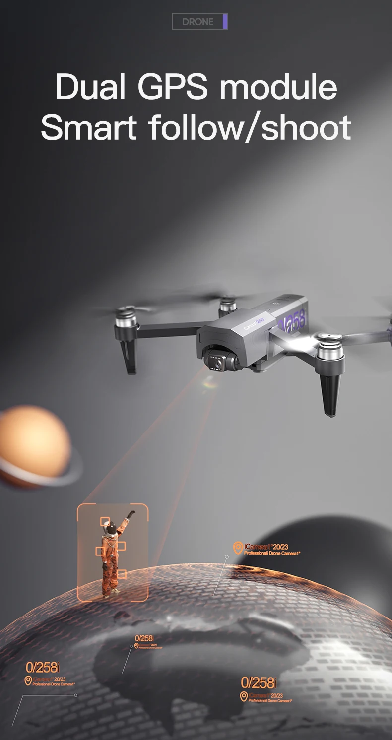 JINHENG iCamera1 GPS Drone - 4K HD Professional HD Camera 2-Axis Gimbal 5G WiFi FPV 30 Minutes 5KM RC Foldable Quadcopter Vs F11 Pro Professional Camera Drone 36 JINHENG iCamera1 GPS Drone, DRONE Dual GPS module Smart follow/shoot Ee 1 iCami