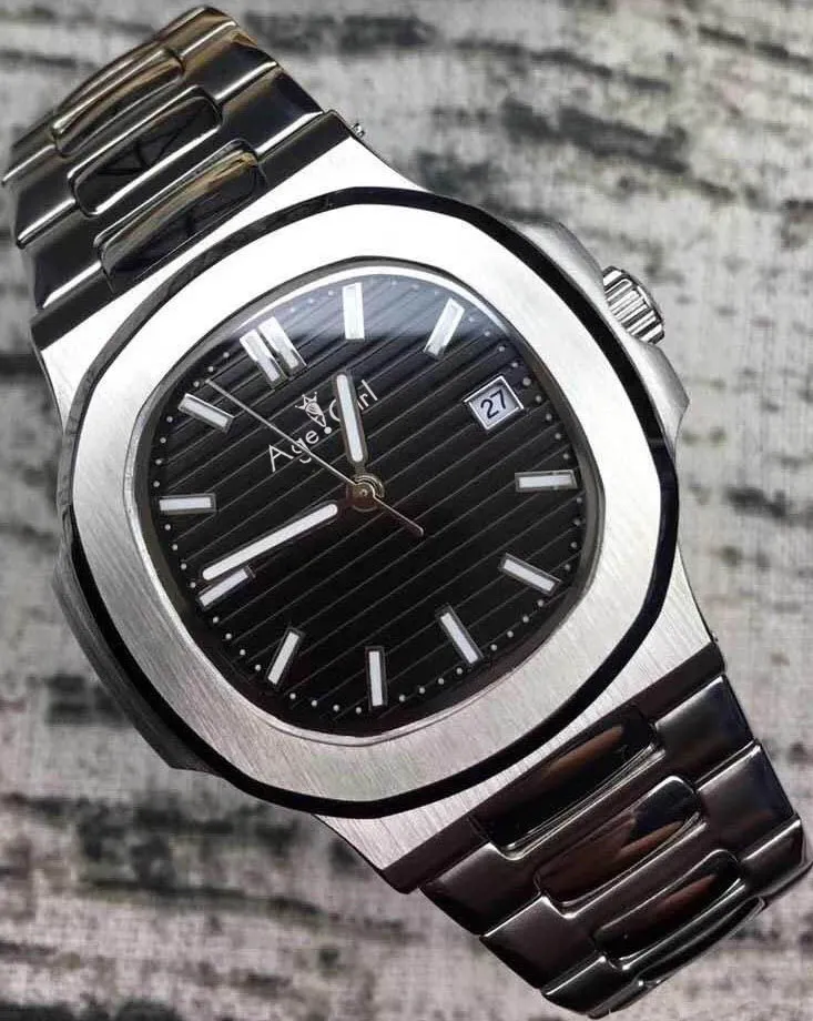 

Luxury Brand New Automatic Mechanical Men Waterproof Black Blue Luminous Stainless Steel Transparent Sapphire Glide Sooth Watch