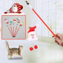 Рождественская игрушка для кошек Gatos, игрушка для питомцев, для котов, смешное перо, для кошек, барабанные палочки Rods, декомпрессионная Рождественская игрушка, Jouet de chat@ 40