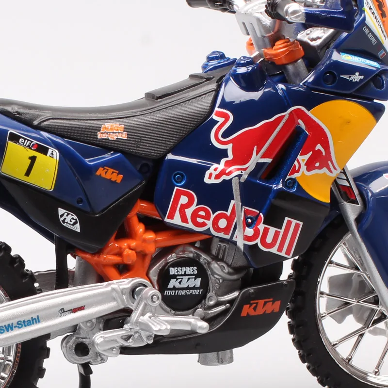 1/18 весы Bburago KTM 450 Rally 2013 rider № 1 макро напитка red bull от производителя гоночных Мотокросс Мотоцикл игрушечные машинки модели