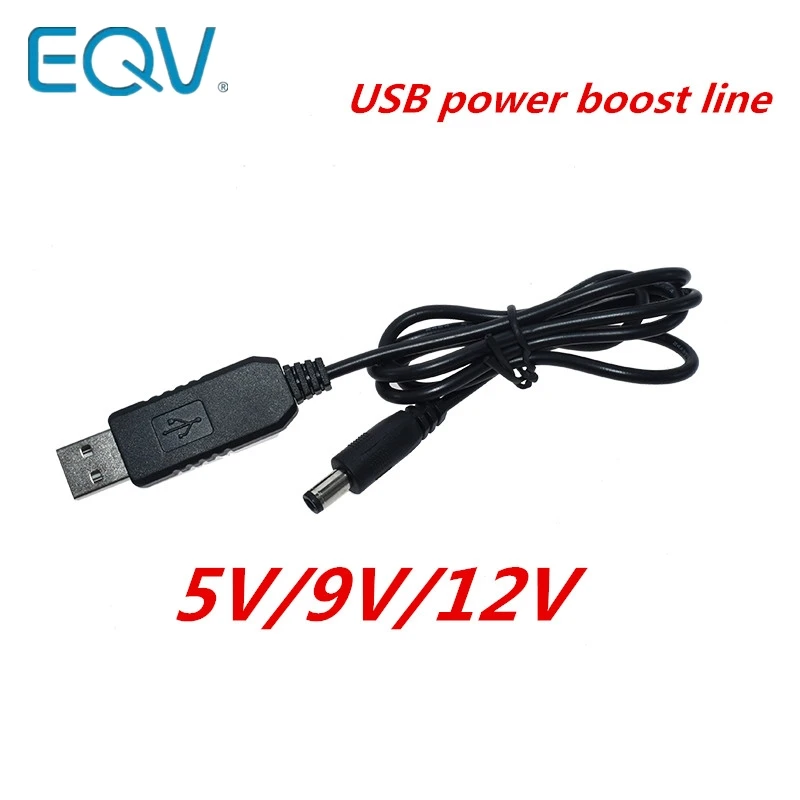 USB повышающий мощность линии DC 5 В к DC 5 в 9 в 12 В Повышающий Модуль USB конвертер Кабель-адаптер 2,1x5,5 мм Штекерный соединитель конвертер