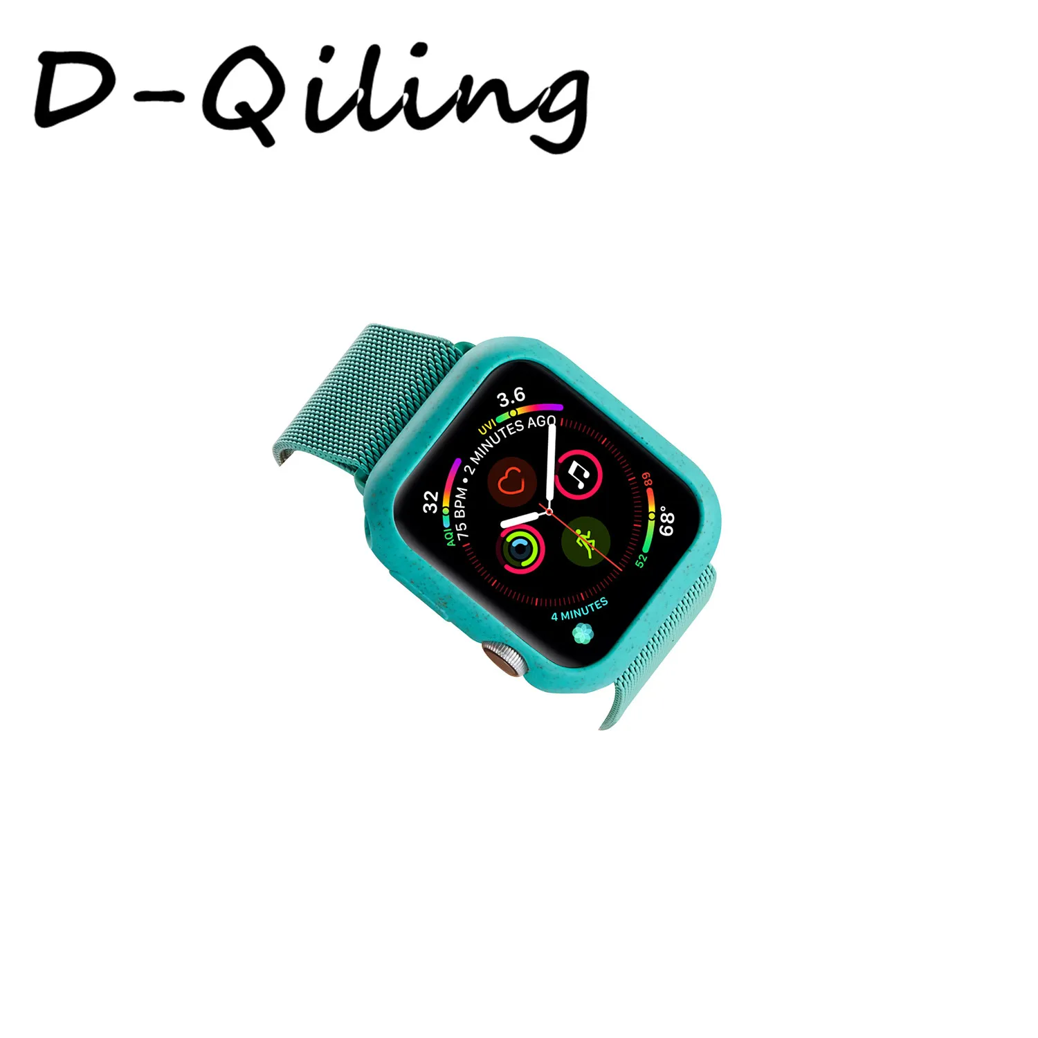 D-Qiling чехол для Apple Watch 4 5 3/2/1 40 мм 44 мгновенной проявки Macaroon чехол для наручных часов iWatch серии 4-5, 2, 3, ремешок 42 мм, 38 мм