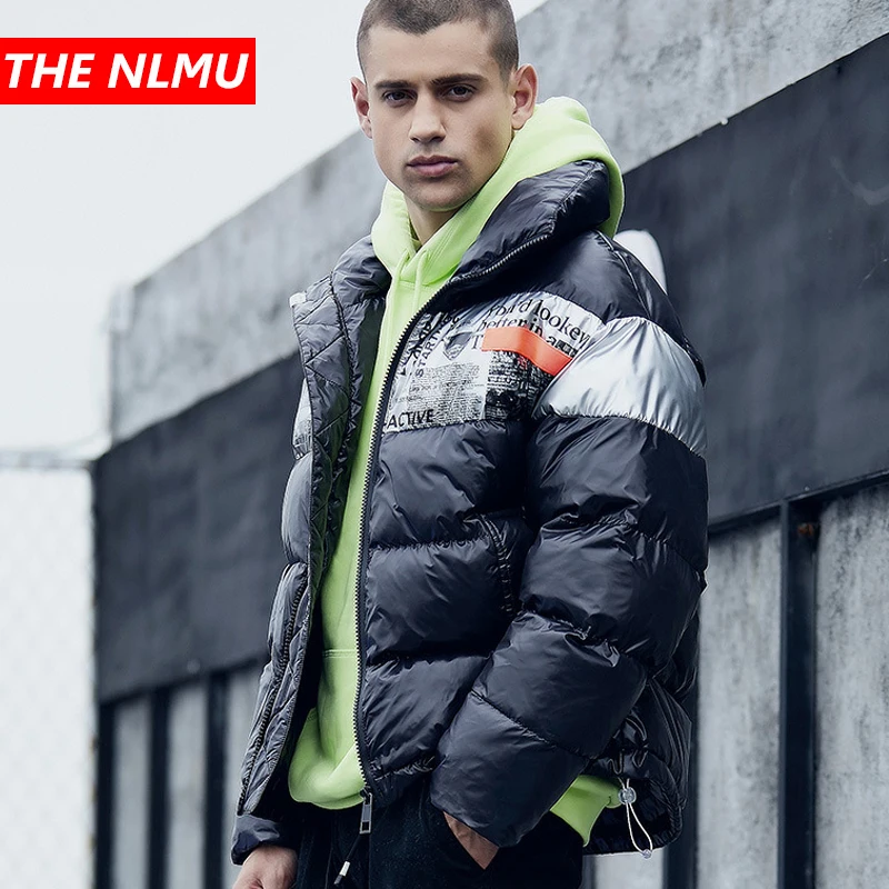 

2019 Men Winter Thick Jackets New Design Patchwork Printed Parka Jacket Male Warm Coat Hip Hop Streetwear Fashion Parkas WG569