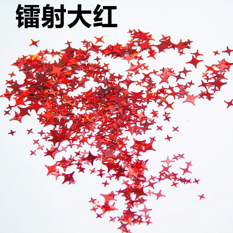 AliExpress Hot Sales Manicure Star Sequins Four Corners Star Sequin Aurora Stars Sequin Cross Star Sequins 2G Bag