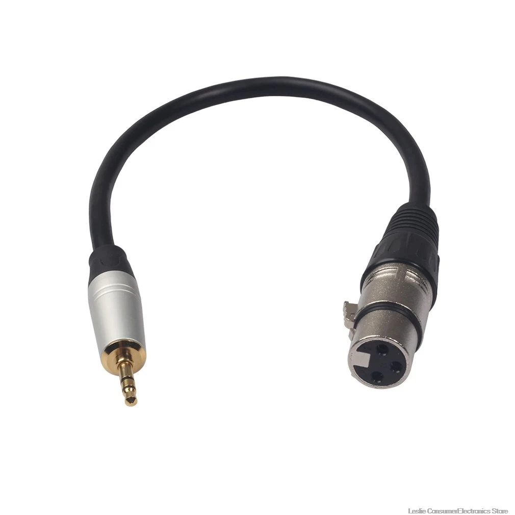 XLR 3Pin Женский 3,5 мм 1/" TRS мужской металлический разъем аудио кабель-адаптер 0,3 м дропшиппинг Горячий
