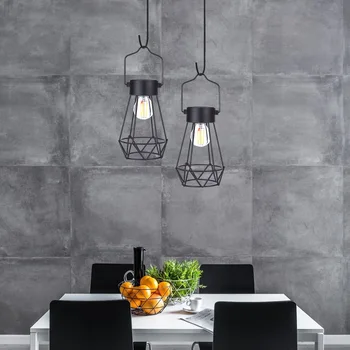 

Iron Cover Bulb Guard Lamp Ceiling Pendant Decor Light Hanging Lampshade Cafe for Pub Parties Exquisite Ornaments