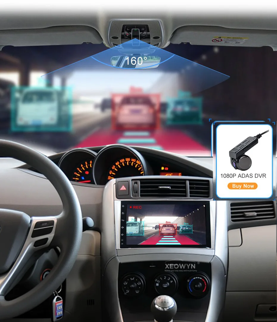 Excellent Android 8.0 ROM32GB Car Radio GPS Navigation Central Multimedia for Toyota Verso EZ 2007-2016 Phonebook Bluetooth Handsfree 4