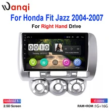 9 дюймов Android 8,1 для HONDA Fit JAZZ 2004 2005 2006 2007 правая рука Вождение Мультимедиа Стерео Автомобильный плеер GPS радио Поддержка SWC(China)