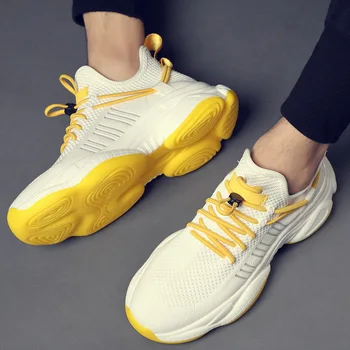 

2020 summer new large size men's shoes tide super fire net red sports casual shoes men breathable flying woven mesh shoes