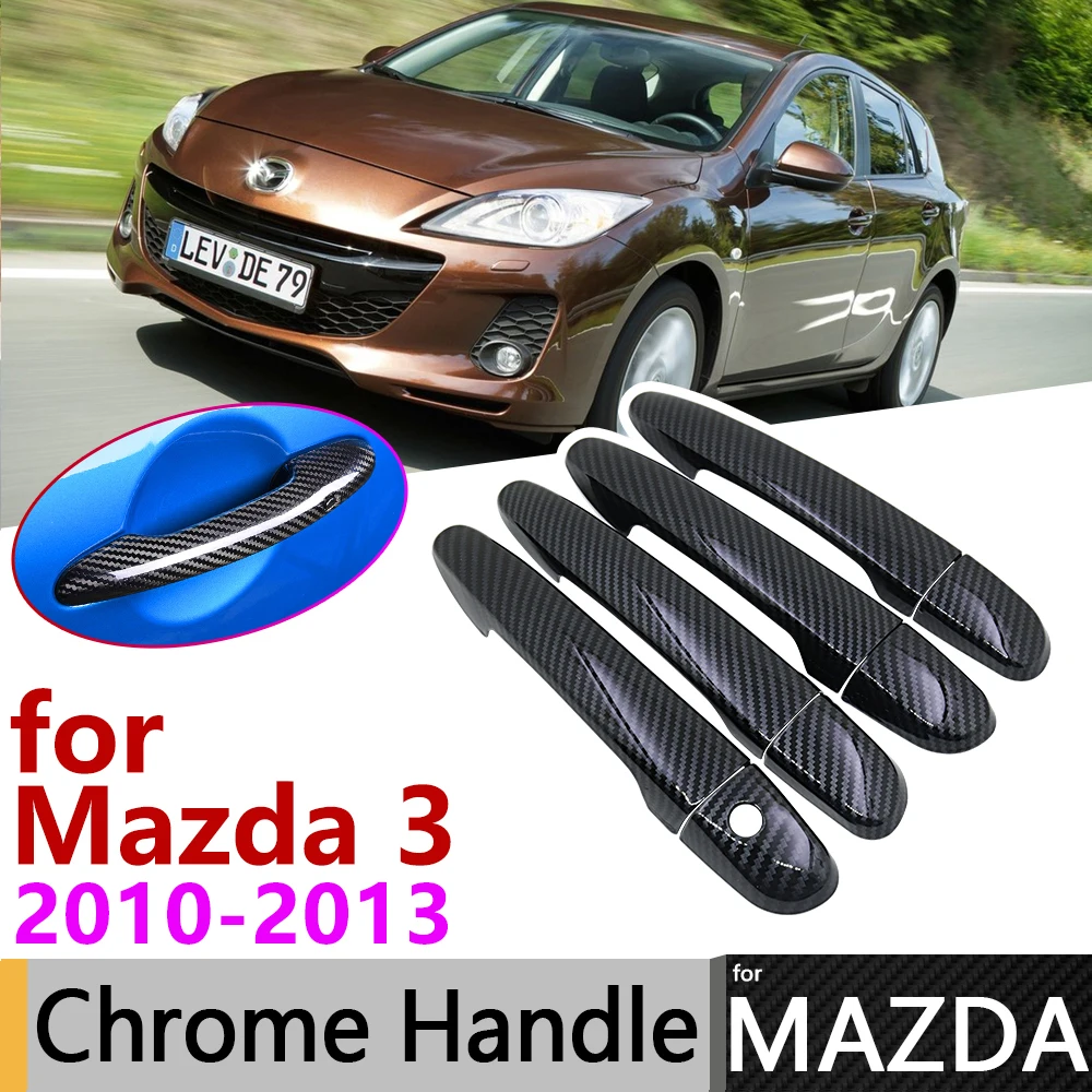 Чехол для дверной ручки Mazda 3 2 го поколения BL Axela 2010 ~ 2013 2011 2012|Наклейки на