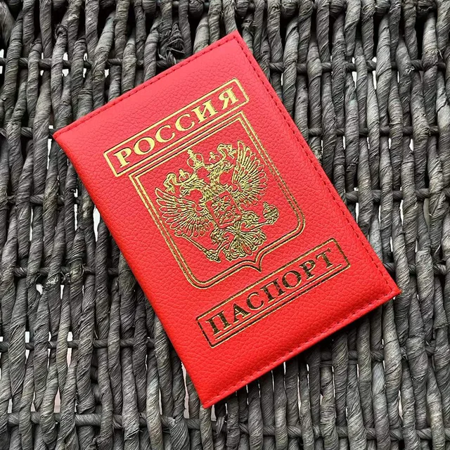 Russia Passport Cover CCCP Soviet Leather Covers for Passports Ussr Passport Holder Men Women Travel Organizer Light Yellow