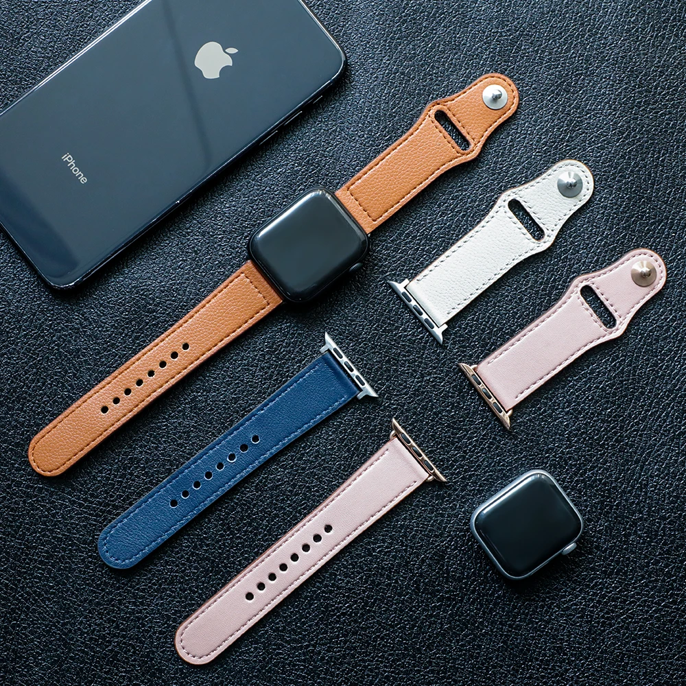 Кожаный ремешок для apple watch band 4 5 44 мм 40 мм iwatch band 42 мм 38 мм Браслет apple watch 5 4 3 2 1 Аксессуары спортивный ремешок для часов