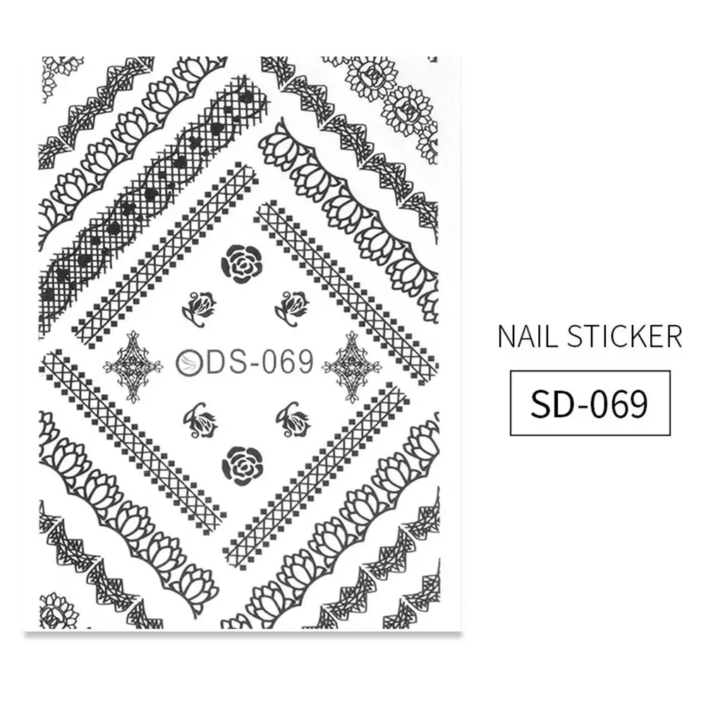 Sticker SD-069 Наклейки для ногтей с буквенным принтом наклейки для маникюра советы для ногтей украшения модный дизайн ногтей советы - Цвет: Sticker SD-069
