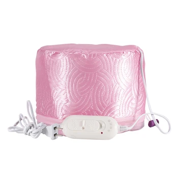 

Salon Electric Heating Cap PU Waterproof Spa Protective Hair Care 3 Modes Adjustable Drawstring Nourishing Temperature Control