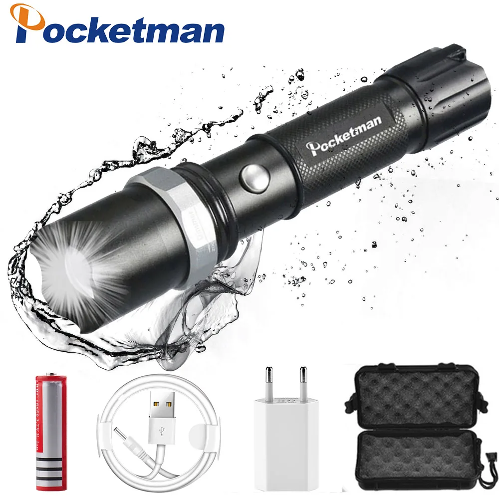 D FT17 светодиодный фонарь XM-L T6 3200LM алюминиевый водонепроницаемый масштабируемый фонарик фонарь 5 режимов для 18650 аккумуляторной батареи или AAA - Испускаемый цвет: D