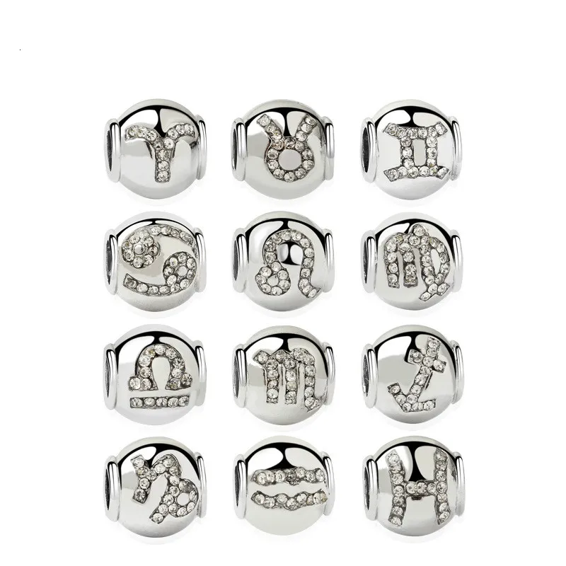 5PCS-Silver-Fashion-12-Constellation-Crystal-Round-Zodiac-DIY-Beads-Charms-Fit-Original-Pandora-Charm-Bracelet