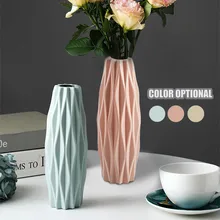 1pc Plastic Shatterproof Flower Plant Pot Vase Study Room Home Wedding Home Decor Vases