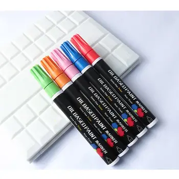 

28 Colors Waterproof Metallic Oil Based Paint Marker Pen for Ceramic Rock Glass N58E