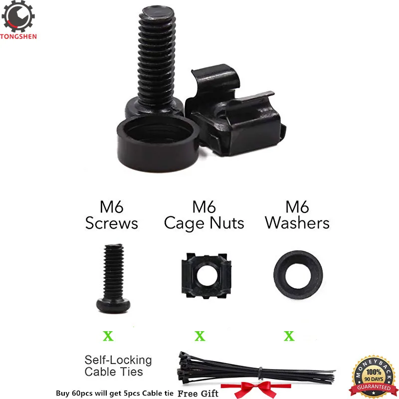 M6 Rack Mount Cage Nuts Screws And Washers For Rack Mount Server