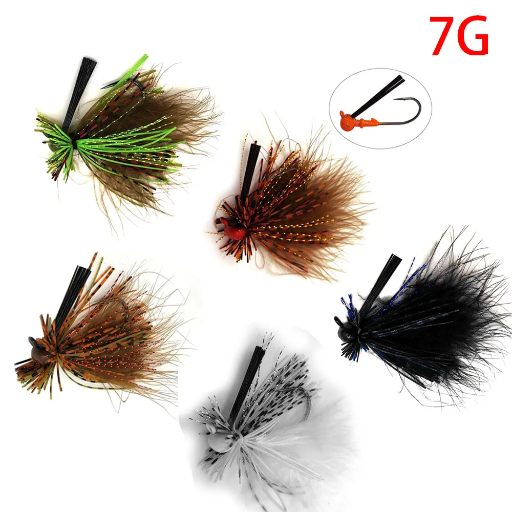 Mycena 6 or 12 pcs chatter bait combo lure set lead jig spinner bait fly  fishing football head weedless bait for bass