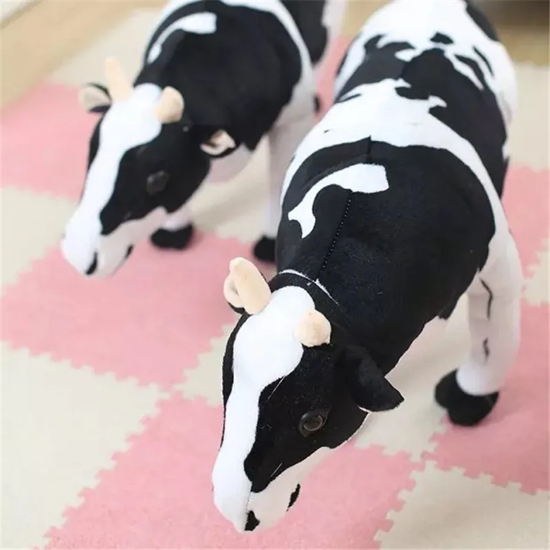 70 см программное обеспечение молоко корова плюшевые куклы Белый Черный живой скот Подушка Плюшевые игрушки для детей Рождественский подарок мягкие животные