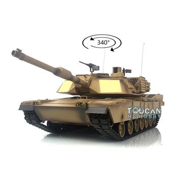 شراء1/16 2.4G هينجلونج 6.0 البلاستيك فير M1A2 أبرامز دبابة مع جهاز للتحكم عن بُعد 3918 نموذج