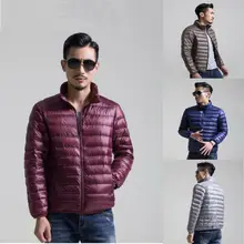 Мужской Ультра-светильник, белая куртка на утином пуху, зимняя тонкая теплая верхняя одежда, куртки, пальто
