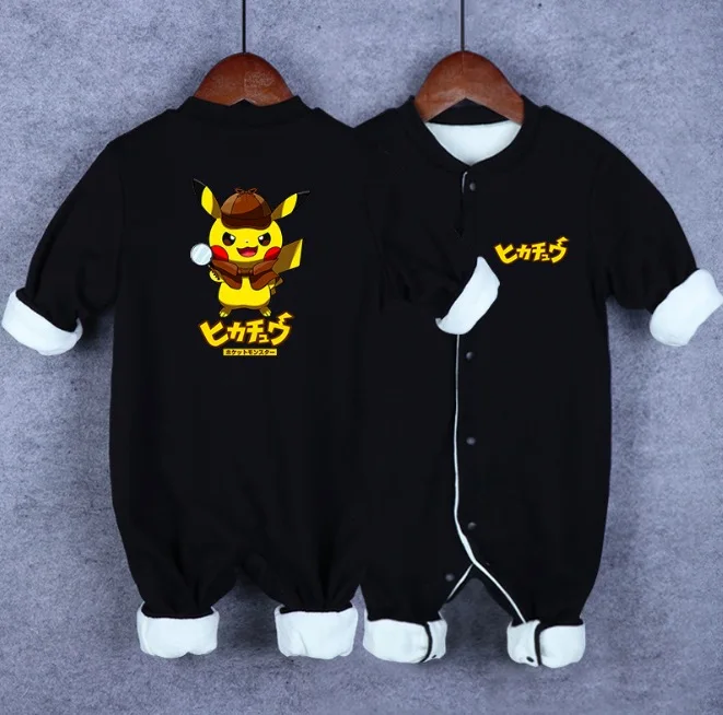 e Pikachu Cos Luffy Ironman/зимние утепленные комбинезоны; хлопковые комбинезоны для маленьких мальчиков и девочек; Детский костюм; комбинезоны; теплая одежда; SA2180 - Цвет: e