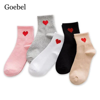 

5Pairs/lot=10pieces Ladies Cute Socks Fashion Autumn Winter Cotton Love Women's Socks Casual Tube Socks For Female