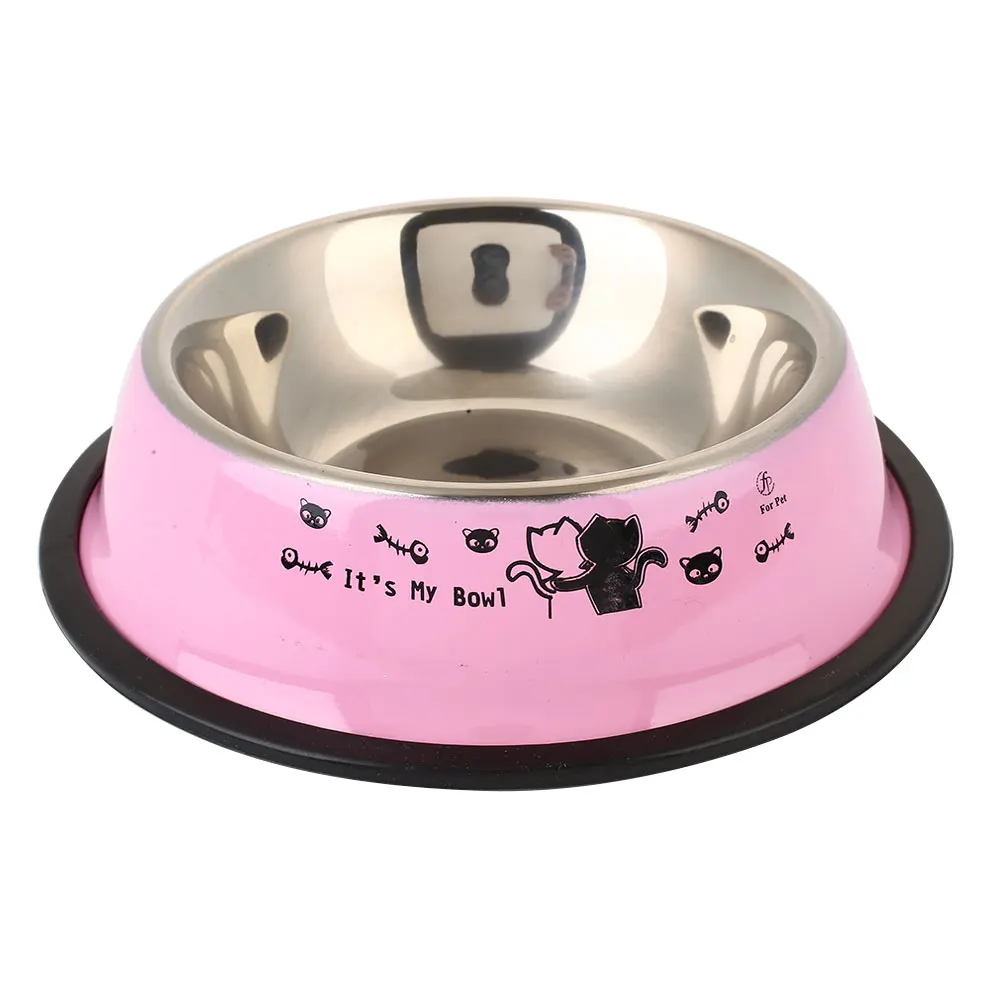 

Plates Pet Feeding Bowl Food Household Pet Bowl Cat Feed Stainless Steel Tool Feeding Home Decor Anti Skid Water Dog Universal