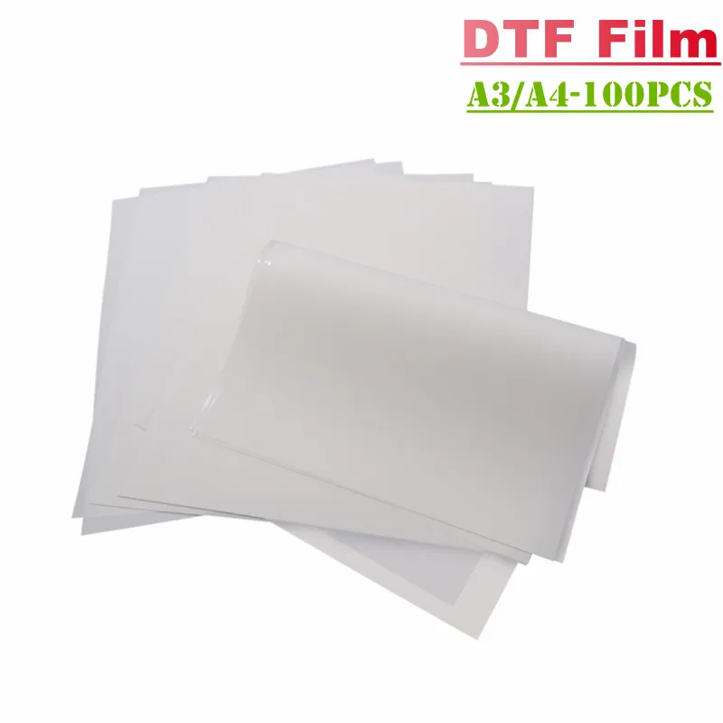

100pcs A4 DTF Transfer Film Direct Transfer Film Cold Peel