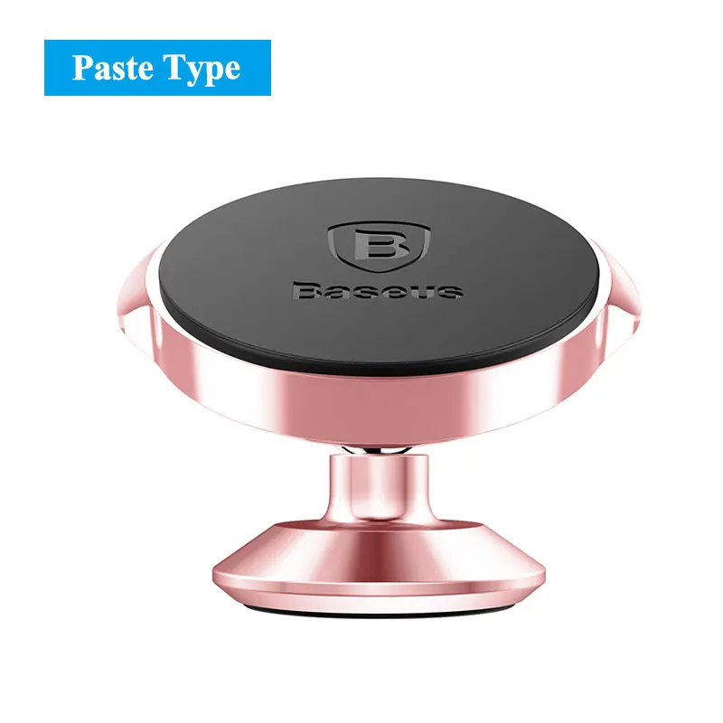 Paste Type Rose Gold Baseus магнитный автомобильный держатель для телефона, универсальный магнитный держатель в машину, держатель для мобильного телефона, подставка для iPhone X 8 7 с маленькими ушами - Цвет: Paste Type Rose Gold