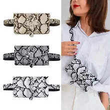 Женская модная повседневная спортивная квадратная сумка через плечо с заклепками и змеиным принтом, Женская поясная сумка на пояс из искусственной кожи, нагрудные сумки